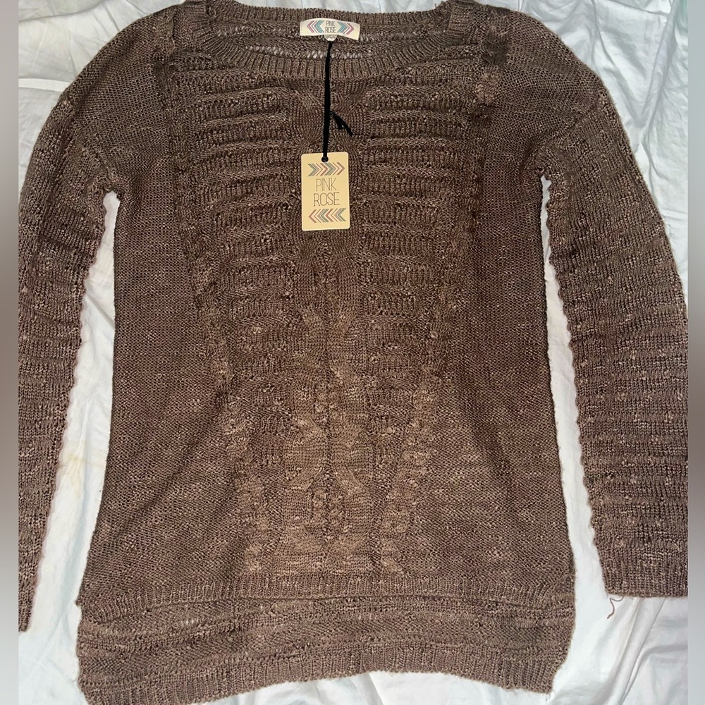 Pink rose sweater